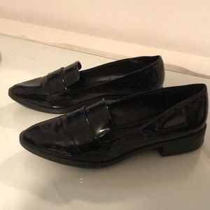 Zara Black Classic Patent Leather Loafers
